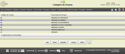 Listagem de Grupos