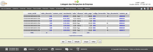 Listagem de APs (Autorização de Pagamento)