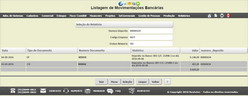 Listagem dos cheques depositados
